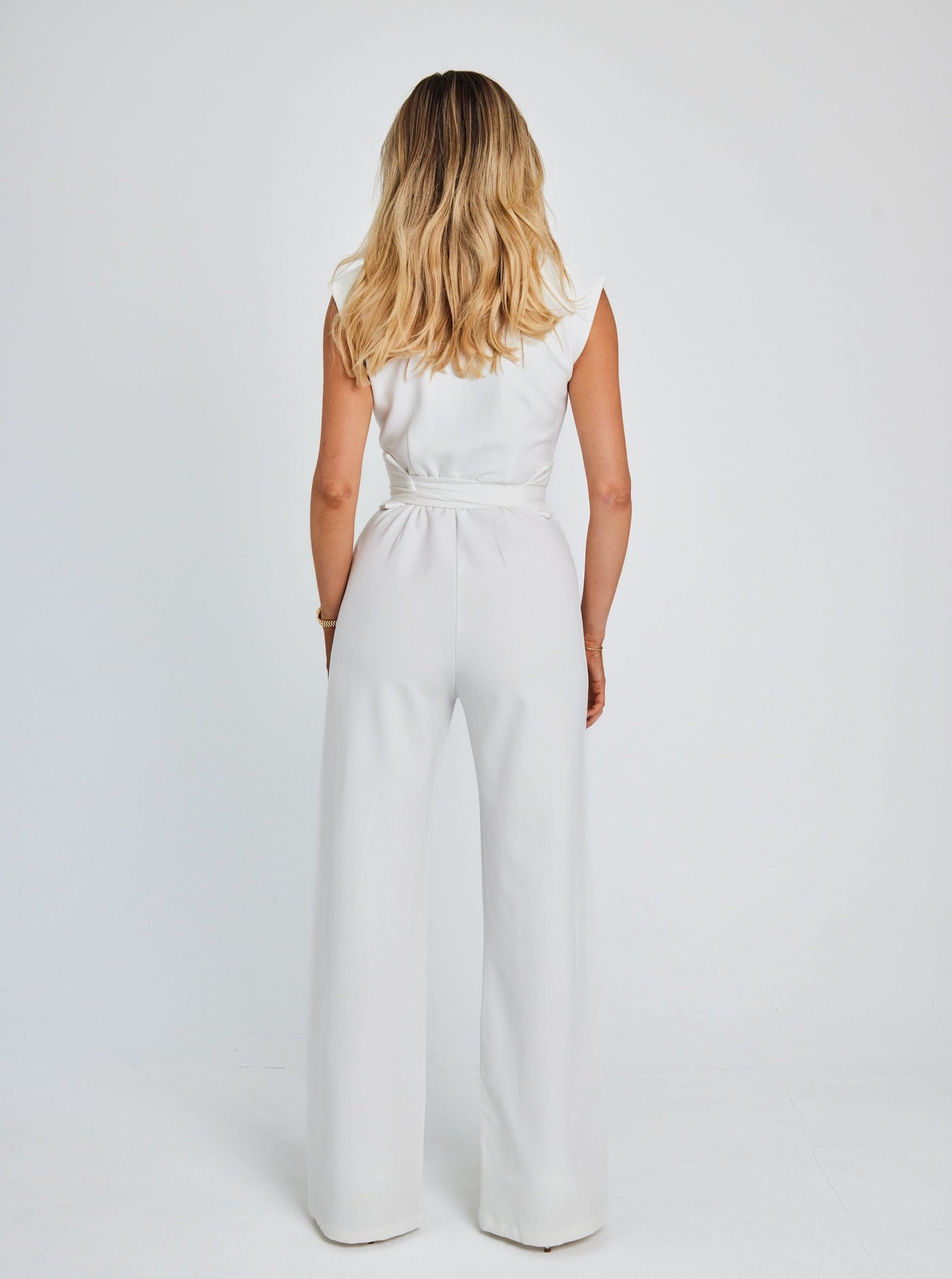 Xenia - Damen ärmellose Jumpsuit mit weiten Beinen