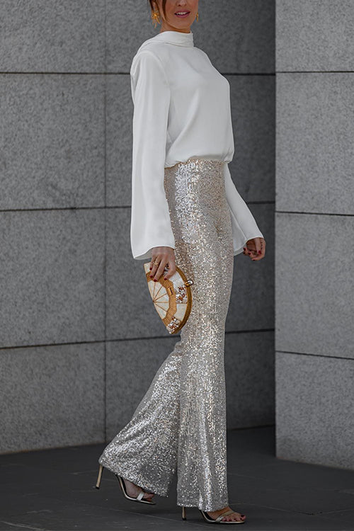 Ivariel - Glanz, Glamour & Komfort – die elastischen Glockenhosen aus Pailletten