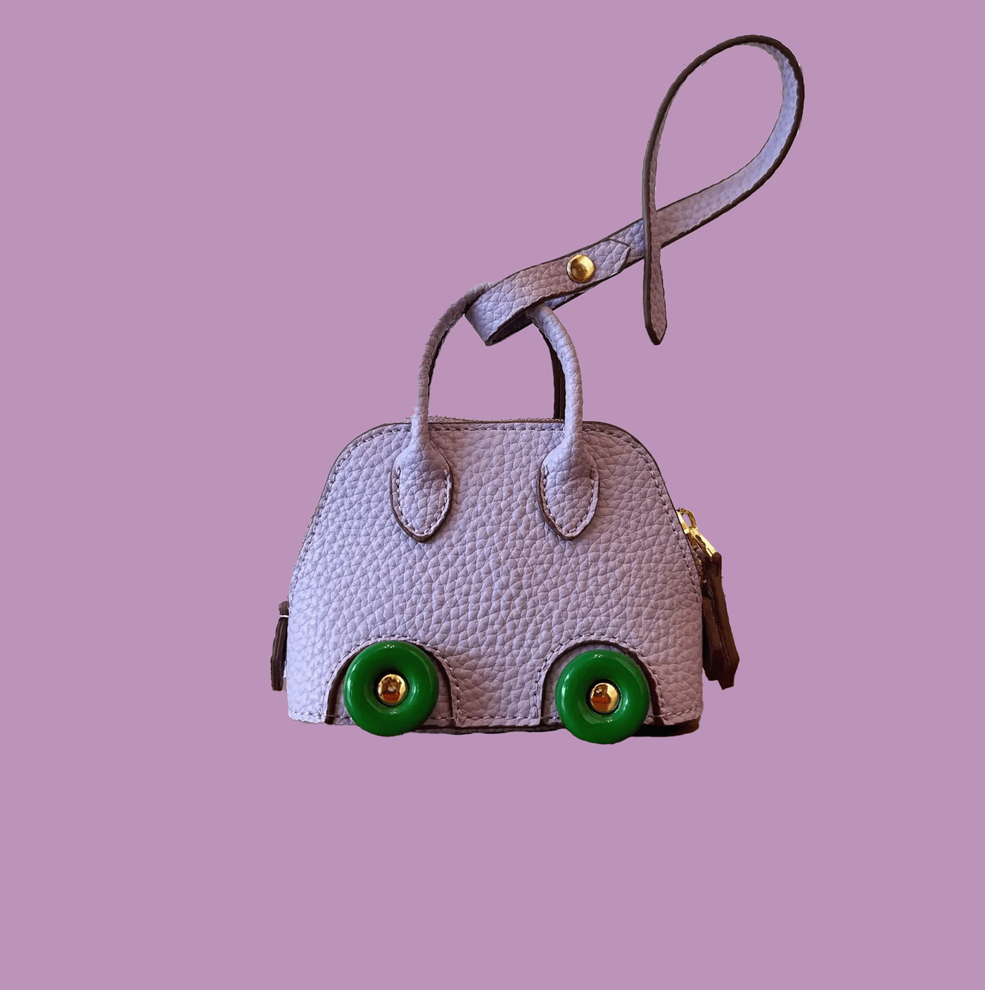 Luxuriöser Mini-Handtaschenanhänger aus veganem Leder – Modisches Accessoire