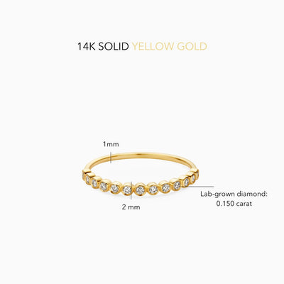 Goldener Diamant Blasenring