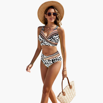 Eleganter Crossover-Bikini - Damen Zweiteiler für den Sommer