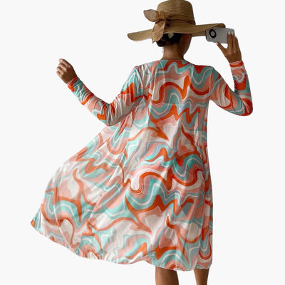 3-teiliges Damen-Sommer-Strand-Bademoden-Set mit langen Ärmeln