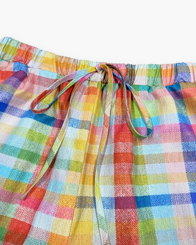 Damen Bequeme Karohose | Vintage Stoffhose