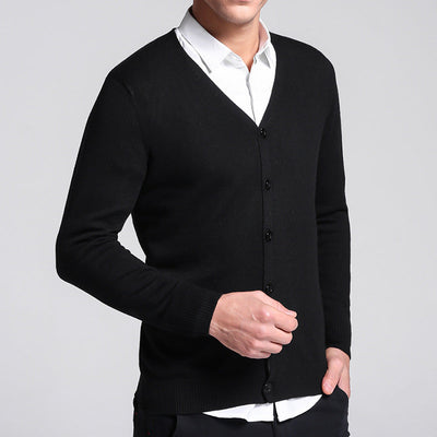 Trey - Elegante Strickjacke mit Knopf für Herren