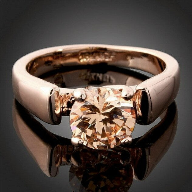 Vintage Rose Rosa Glasring