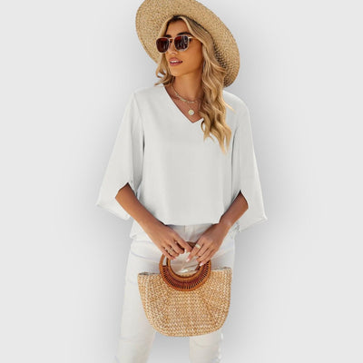 Rachel | Bluse mit V-Ausschnitt