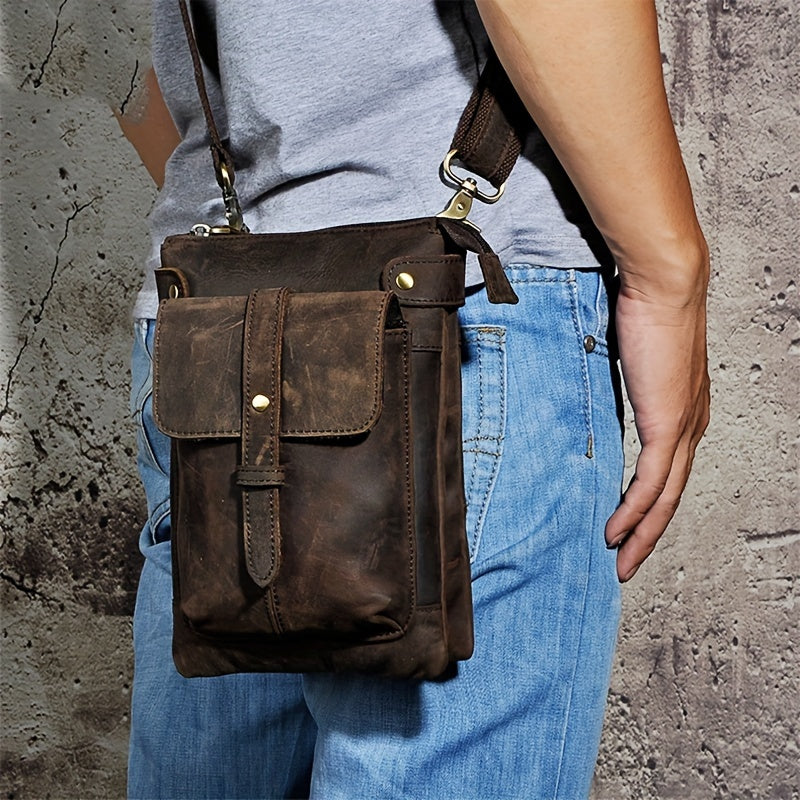 Sawyer | Stylische Vintage-Leder-Gürteltasche für Männer