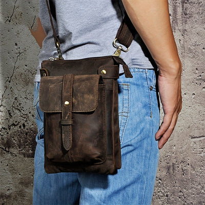 Sawyer | Stylische Vintage-Leder-Gürteltasche für Männer