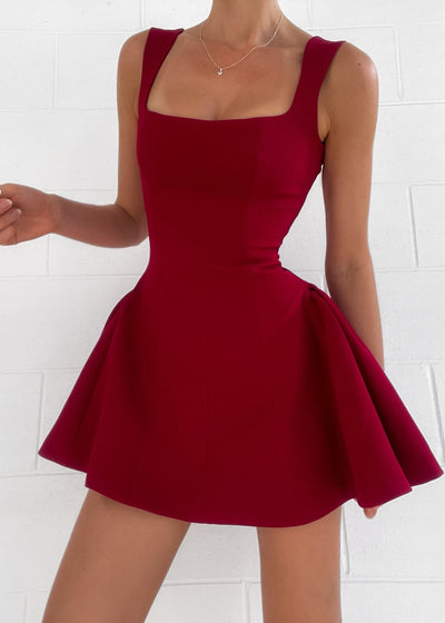 Vivienne | Kleid - Karmesinrot