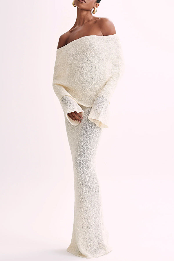 Emma | Bouclé Maxi Kleid