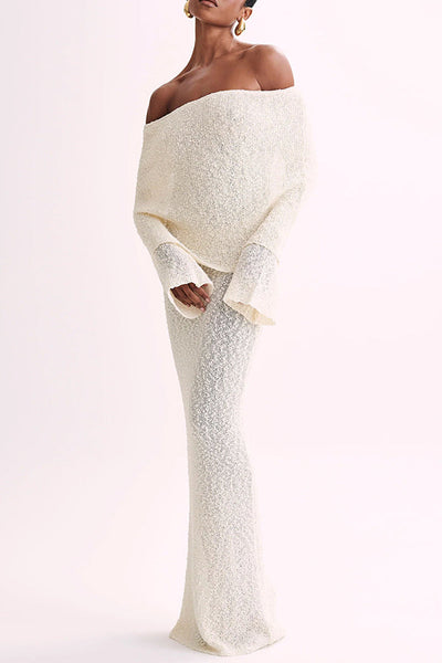 Emma | Bouclé Maxi Kleid