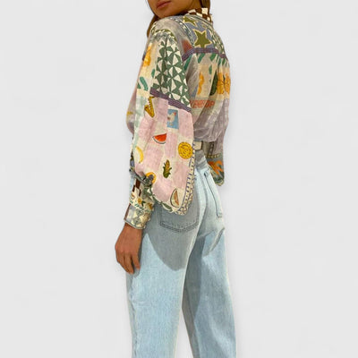 Clara | Nostalgisches Shirt mit Blouson-Ärmeln