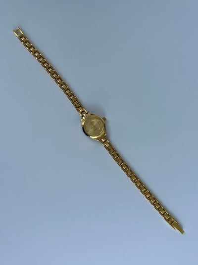 Zierliches Goldenes Damen Armbanduhr