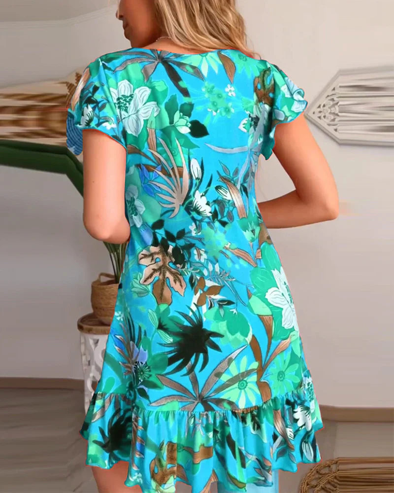 Leichtes Damen Sommerkleid mit Rüschen