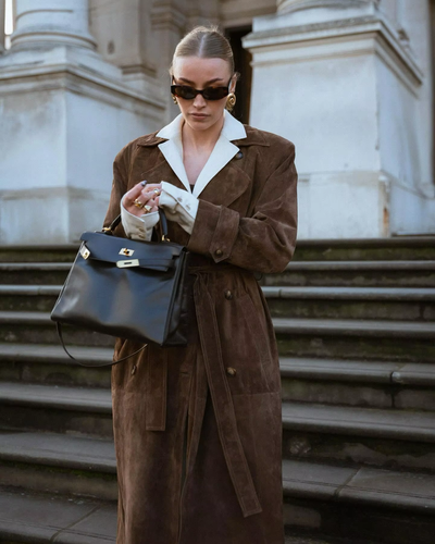Ella | Wildleder Trenchcoat