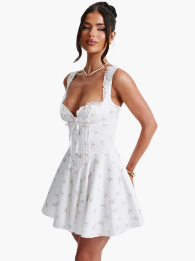 Alessia | Minikleid - Buntes Blumenprint