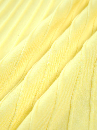 Geripptes Strick-Midikleid – Ärmelloses Sommerkleid