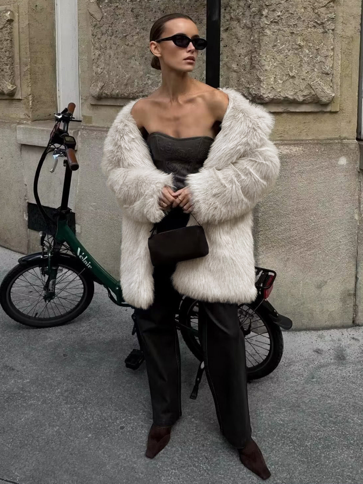 Macy | Weicher Kunstpelz-Mantel im Oversize-Look