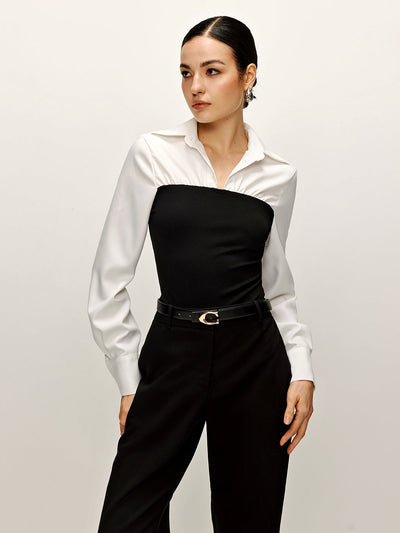 Lena | Poloshirt mit Zweifarben-Design