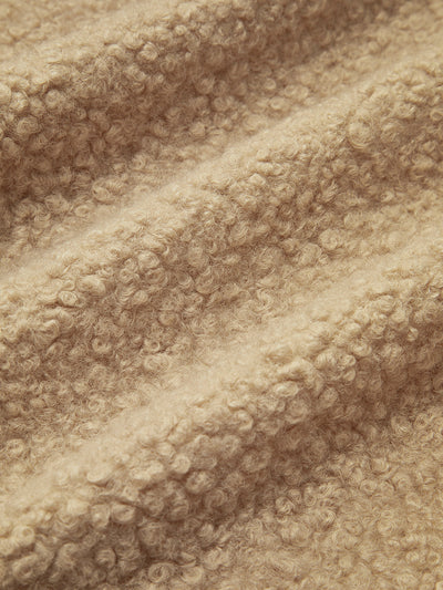 Lena | Langer Kunstpelz-Mantel mit Gürtelschnalle