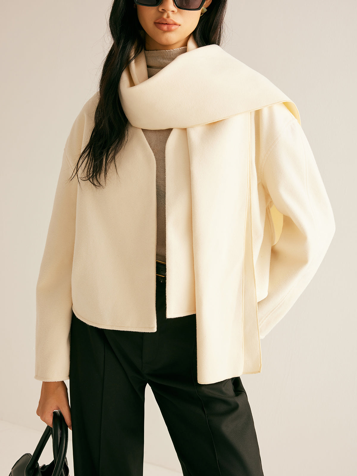 Eva | Klassischer Kurzmantel mit Schal