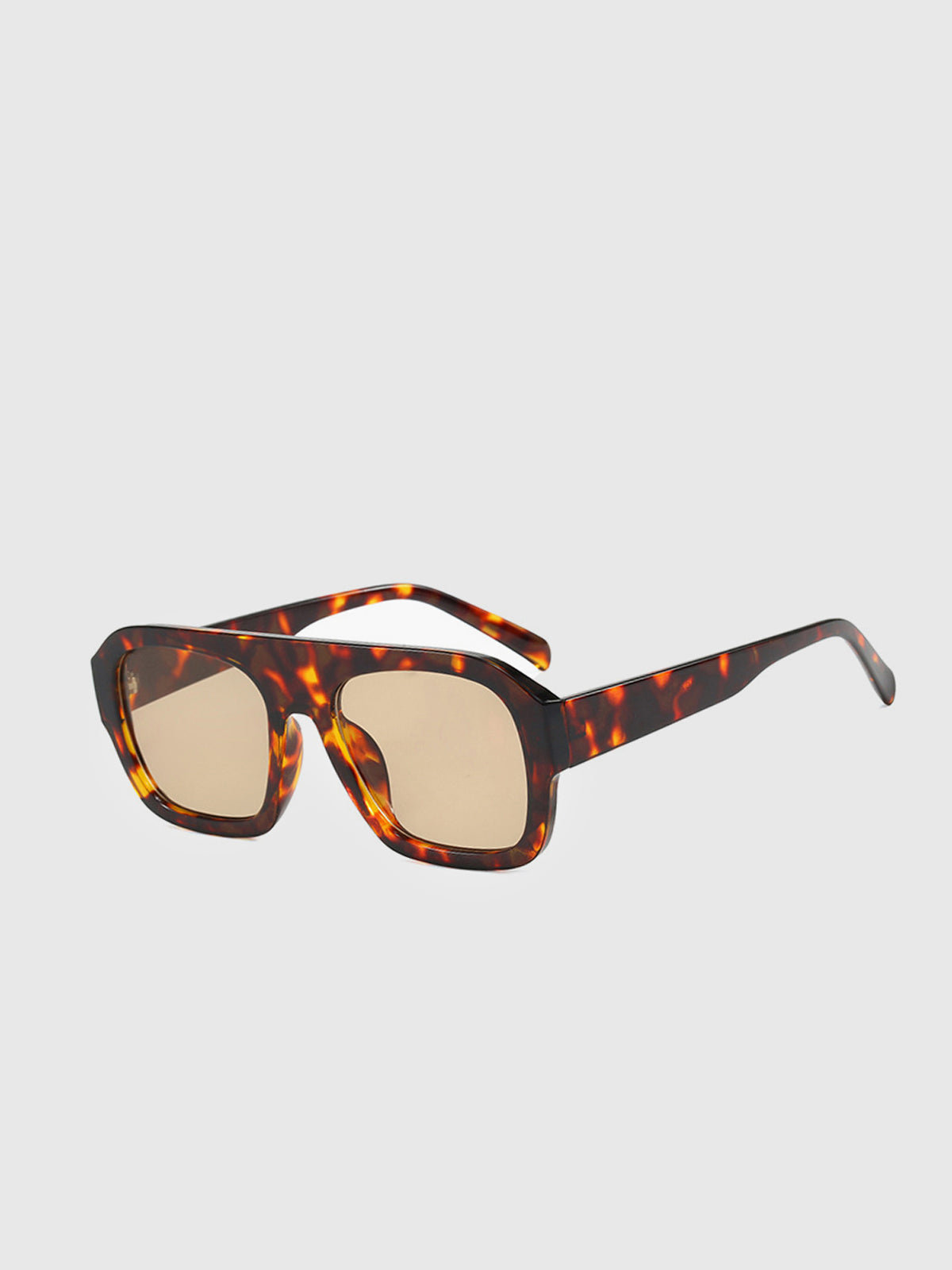 Leopard Print Sonnenbrille – Oversize UV400 Modische Shades
