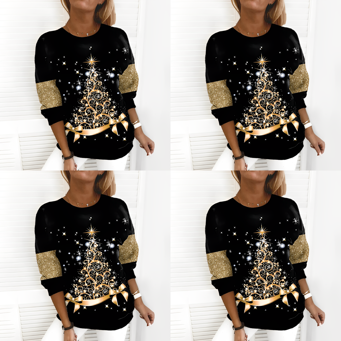 Pine Weihnachtspullover mit Tannenbaum-Motiv