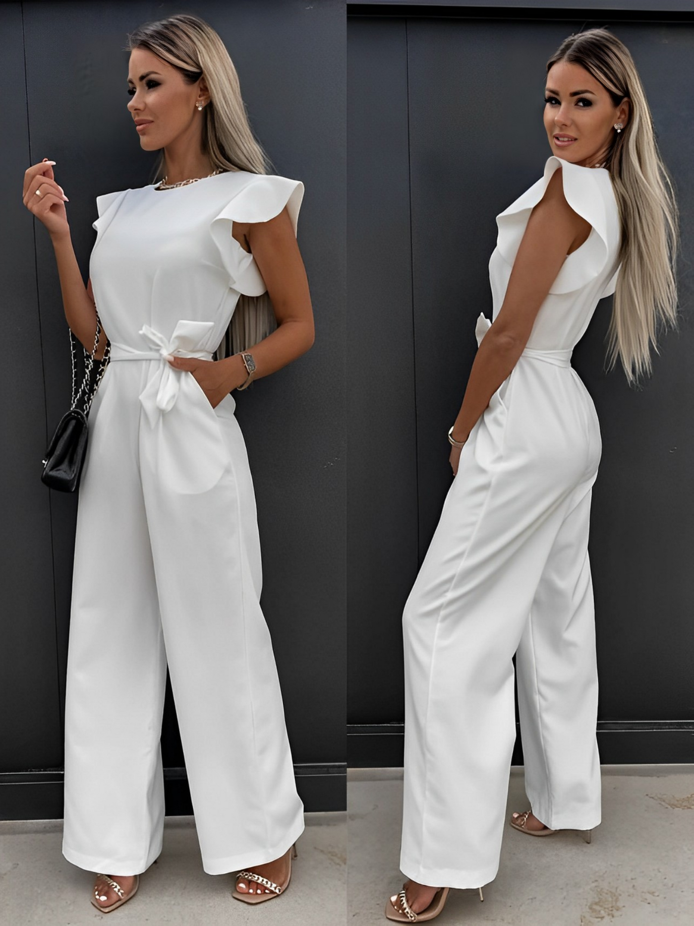 Veronica - Jumpsuit mit Rüschengürtel