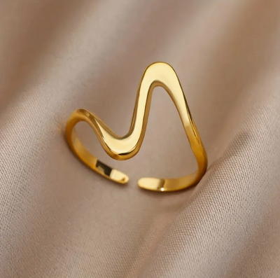 Wellen Designer Ring 18 Gold