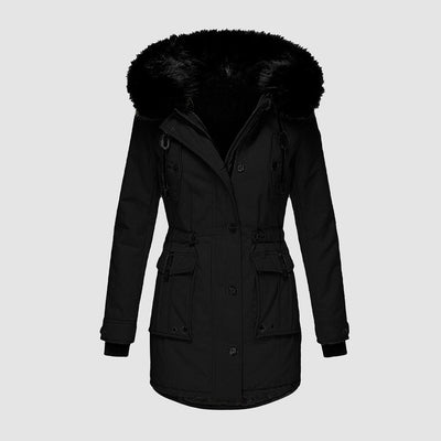 Winterjacke Damen Gefüttert Mit Kapuze | Reißverschluss Jacke Mit Taschen