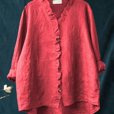 Benetta™ - Lässige Bluse mit V-Ausschnitt