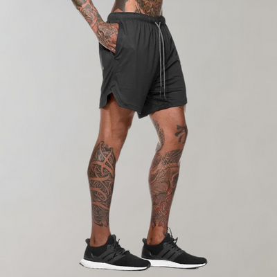 Vienzo | Vielseitige 2-in-1 Herren Fitness Shorts, Bequem & Stylisch