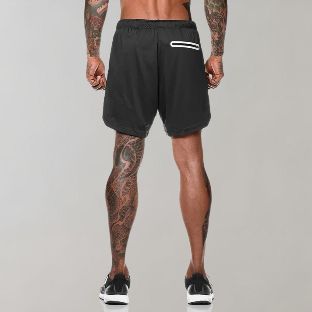 Vienzo | Vielseitige 2-in-1 Herren Fitness Shorts, Bequem & Stylisch