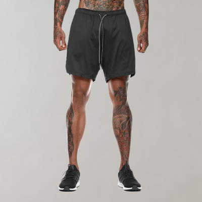 Vienzo | Vielseitige 2-in-1 Herren Fitness Shorts, Bequem & Stylisch
