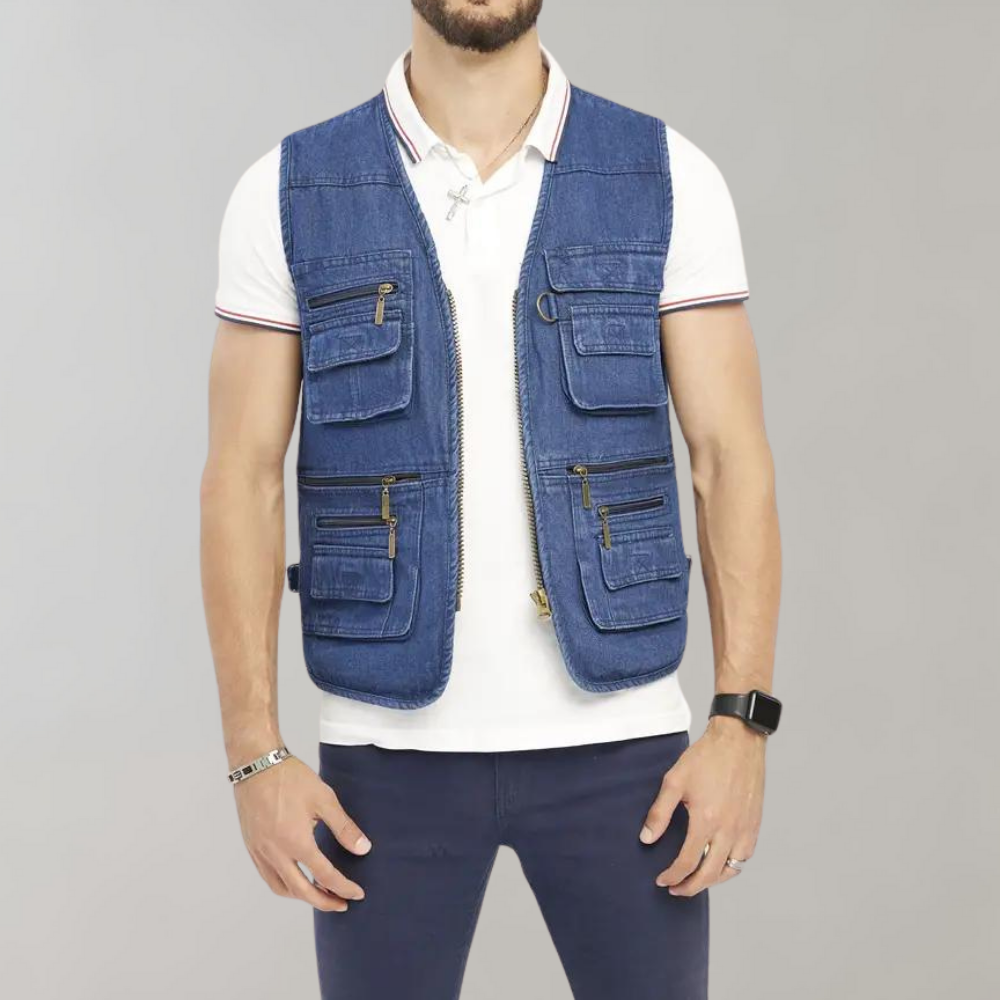 Sven | Stylische Herrenweste mit sicheren Reißverschlusstaschen