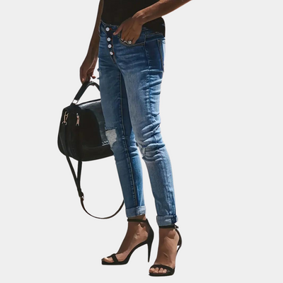 Welle | Stylische lässige Ripped Jeans für Komfort und Haltbarkeit