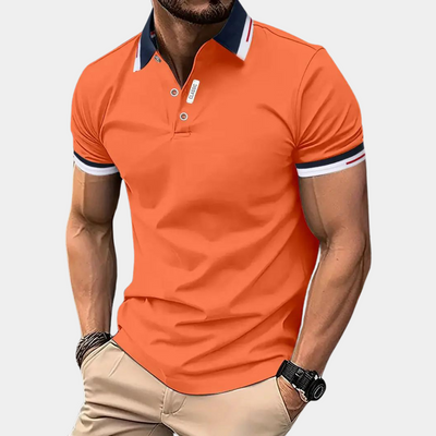 Rory - Elegantes oranges Herren Poloshirt