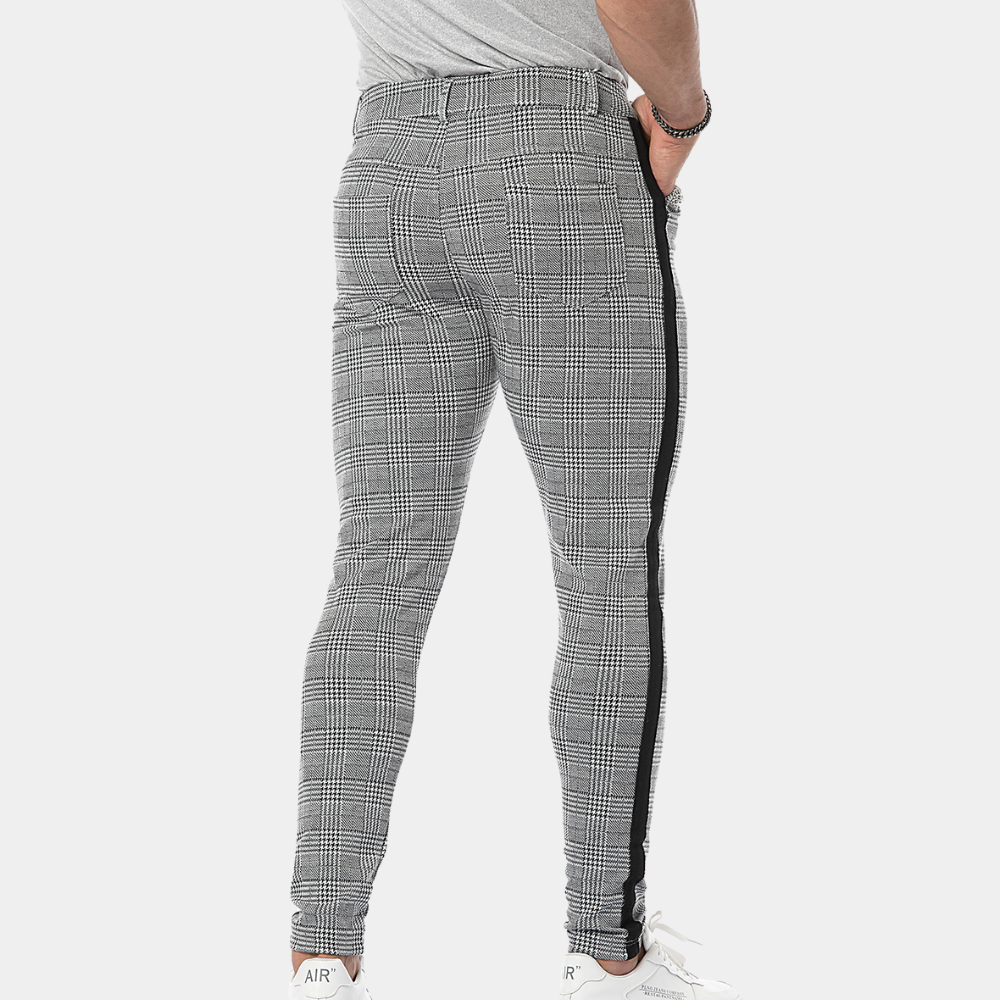 Anton | Stylische Retro-Karierte Slim-Fit-Hosen für Herren