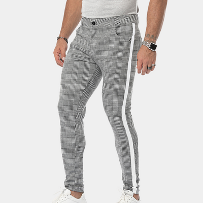 Anton | Stylische Retro-Karierte Slim-Fit-Hosen für Herren