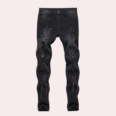 Peter | Stylische Herrenjeans mit einzigartigem Farbdruckdesign