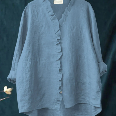 Benetta™ - Lässige Bluse mit V-Ausschnitt