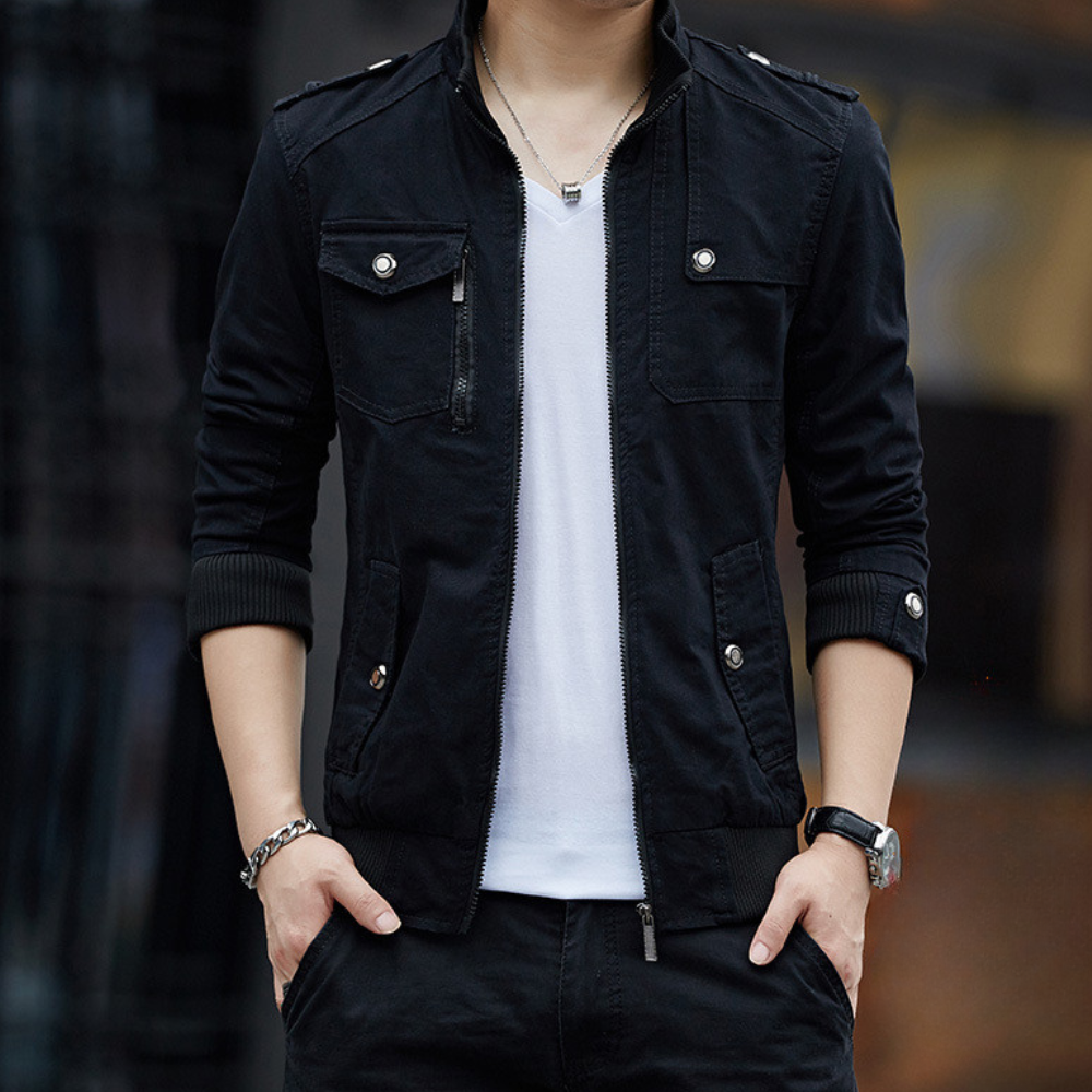 Arbeiten | Stylische Cargo-Jacke mit praktischen Taschen