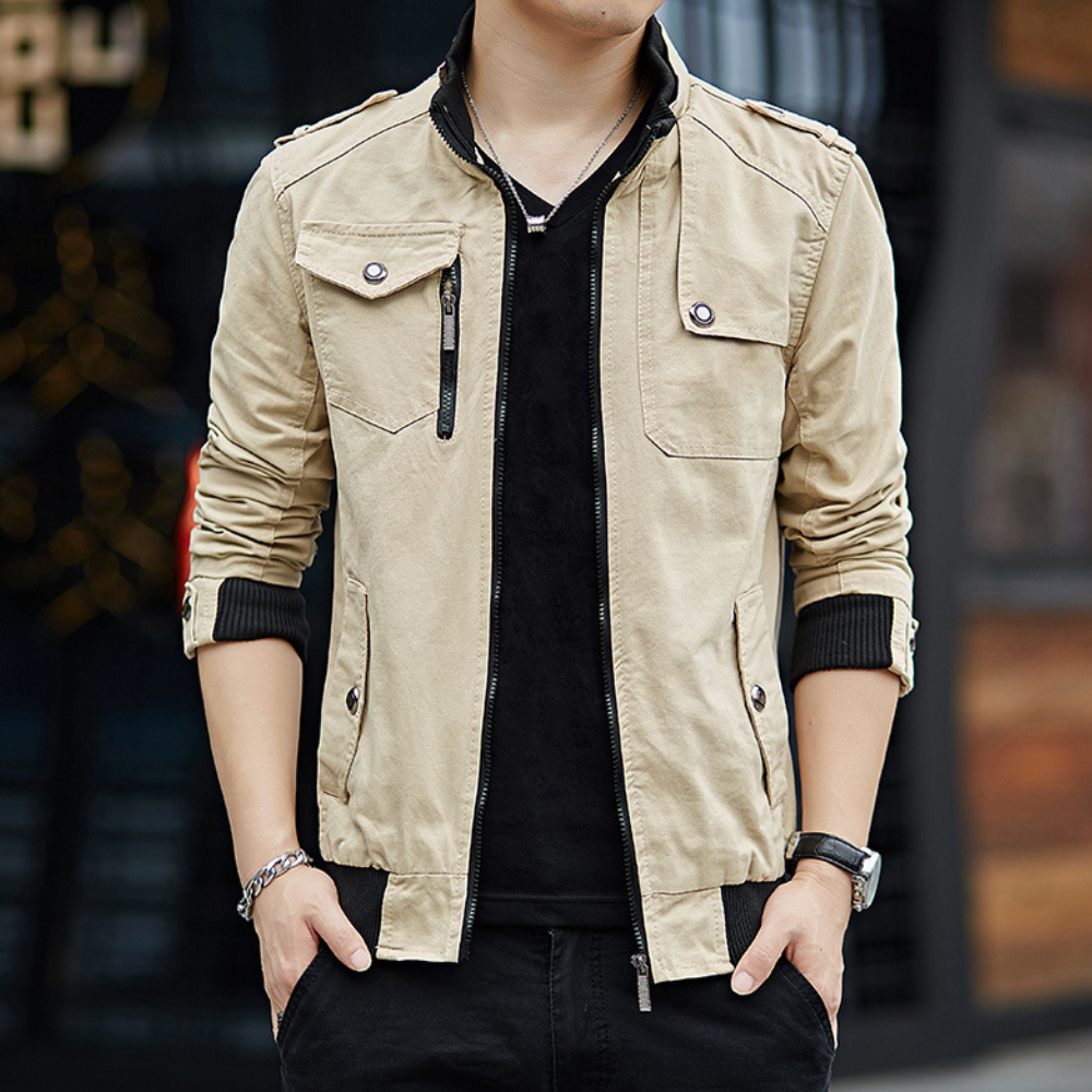 Arbeiten | Stylische Cargo-Jacke mit praktischen Taschen