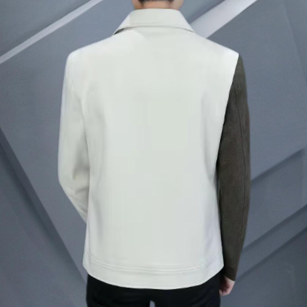 Aziel | Stylischer Herrenmantel mit Farbkontrastdesign