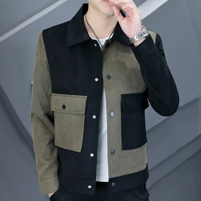 Aziel | Stylischer Herrenmantel mit Farbkontrastdesign