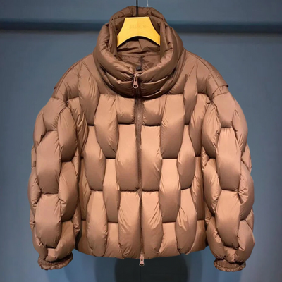 Schwarz | Stylische warme Pufferjacke für Männer, leicht und bequem