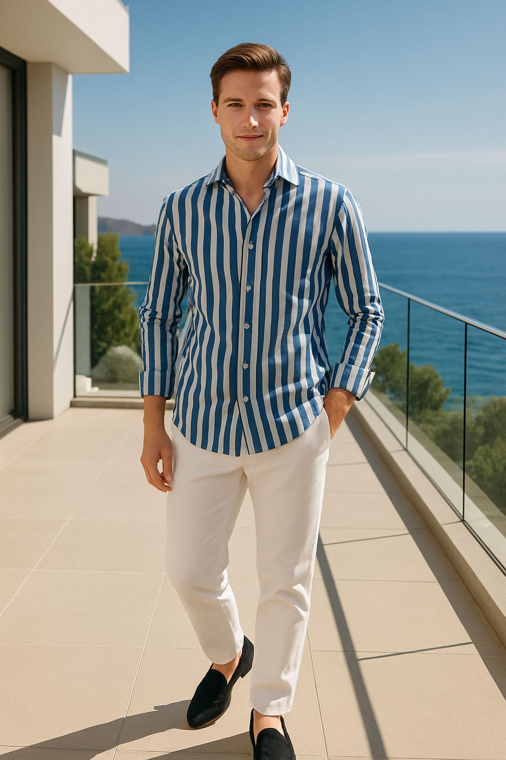 Leonard – Luftiges Sommerhemd mit zeitlosem Streifen-Design