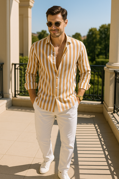 Leonard – Luftiges Sommerhemd mit zeitlosem Streifen-Design