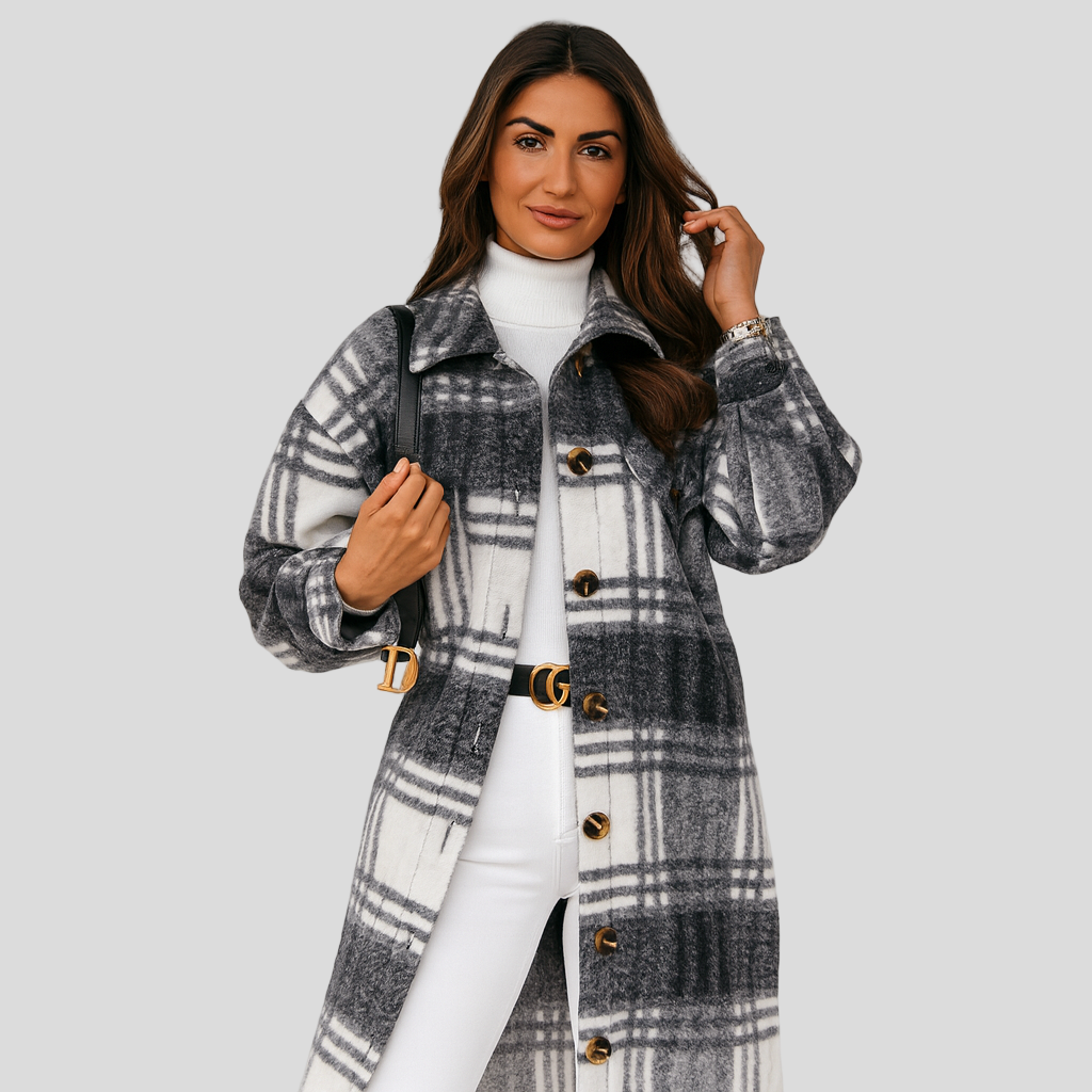 Megan | Karierte Wolljacke