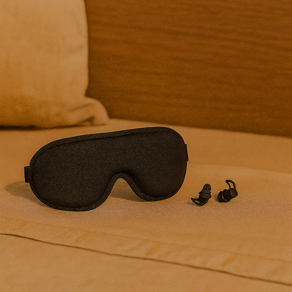 3D Schlafmaske & Ohrstöpsel-Set – Verstellbare Augenabdeckung für Reisen & die Nacht